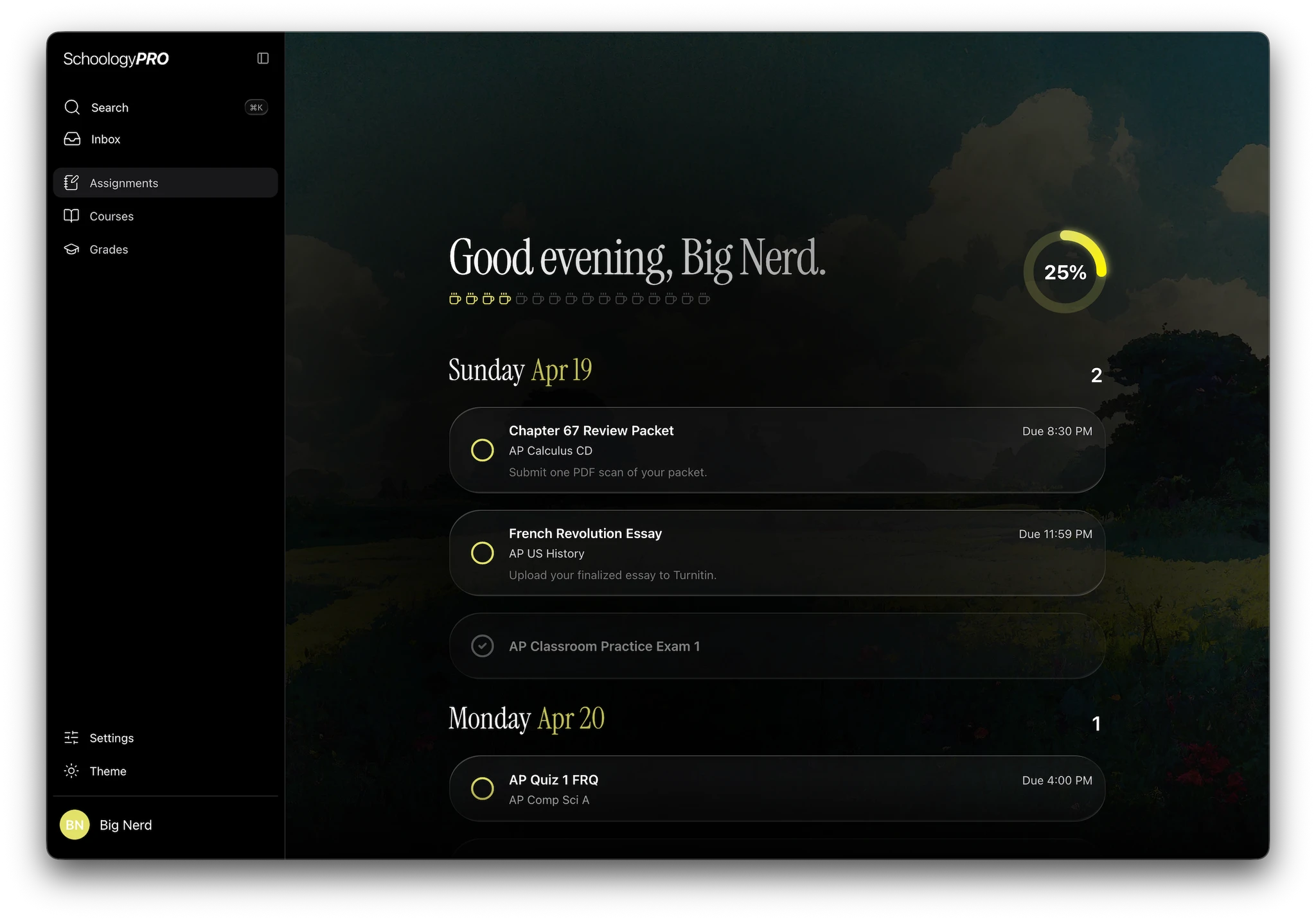 Schoology Pro Interface
